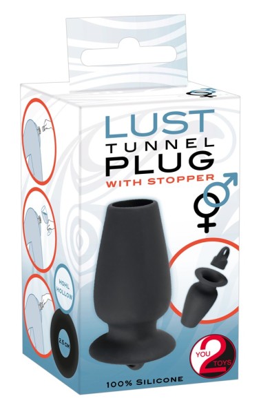 Lust Plug: Analtunnel mit Stopper, schwarz - vergleichen und g&uuml;nstig kaufen